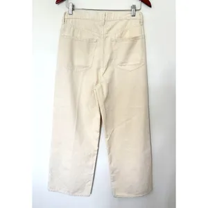 Sam Edelman Codie High Rise Wide Leg Ankle Pants Undyed Natural Cotton NWT Sz 28 thumbnail 2