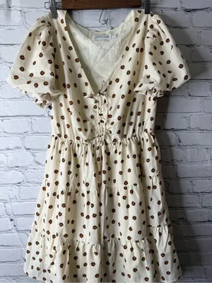 Petal and pup Cream Floral Tiered Babydoll Dress size 4 thumbnail 1