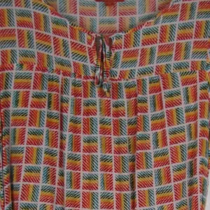 ModCloth Geometric Print Blouse L Retro Boho Teacher Artsy thumbnail 5