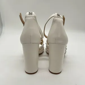 Sam Edelman Heels Womens 5.5 White Leather Yasha‎ Studs Strappy Heels Sandals thumbnail 9