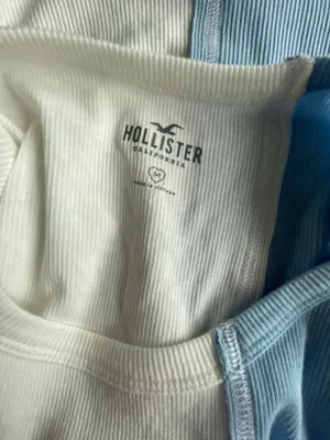 Hollister Blue and white stitched graphic tank top thumbnail 5