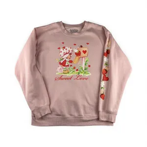 Strawberry Shortcake "Sweet Love" Pink Graphic‎ Sweatshirt Women's Size Large thumbnail 3
