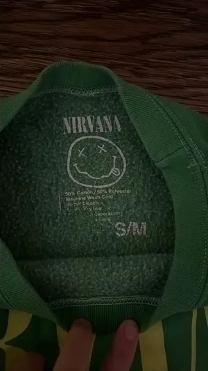 Urban Outfitters Nirvana Crewneck Green thumbnail 2