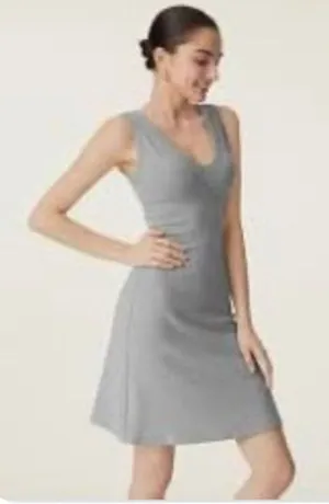 OGL Eco SkinKiss Light Blue Draped Neck Midi Tank Dress Small S Brami thumbnail 1