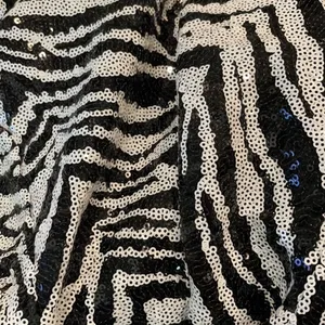 LPA Pinched Wrap Sequins Mini‎ Dress in Zebra Black White Sz XS thumbnail 5
