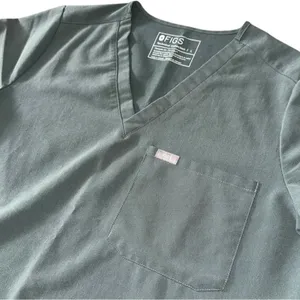 Figs Womens Size L Slate Gray Green Catarina One Pocket Medical Scrub Top FW1000 thumbnail 3