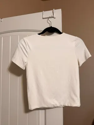 Yummi by Francesca’s White Fitted Tee thumbnail 2