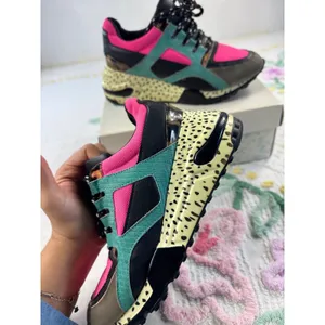 Steve Madden Women's Multi Color Block‎ Chunky Platform Fashion Sneakers 7 M thumbnail 4