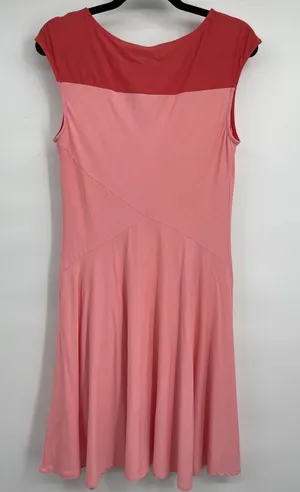 New York & Company Stretch Womens Pink Flowy Dress Cap Sleeves NEW Medium thumbnail 1
