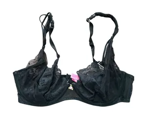 BETSEY JOHNSON Intimates Lace Underwire Bra Black 34B thumbnail 1