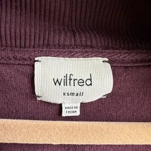 Aritzia Wilfred Diderot Cocoon Cardigan Maroon Purple Open Front Size XS thumbnail 4