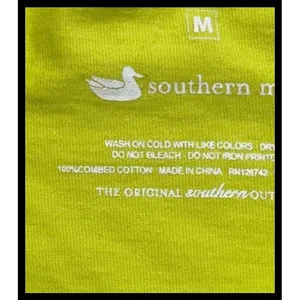 Southern‎ Marsh T-Shirt Womens Medium Lime Green Pocket Short Sleeve Tee thumbnail 3