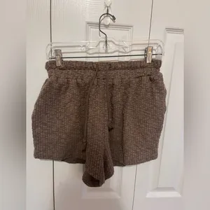 FP Beach Oasis Textured Pull On Drawstring Shorts Brown Small thumbnail 2