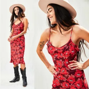 Rollas Shelley‎ Datura Slip Dress in Raspberry Size XS thumbnail 2