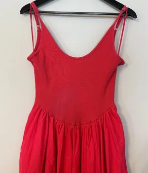 FREE PEOPLE Dylan Midi Dress in Pink Size X-Small thumbnail 5