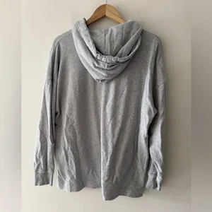 Aerie Gray Cozy Henley‎ Quarter Button Sweatshirt Hoodie thumbnail 3