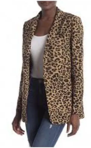 ASTR The Label Leopard Print Boyfriend Blazer Animal Print Size M thumbnail 1