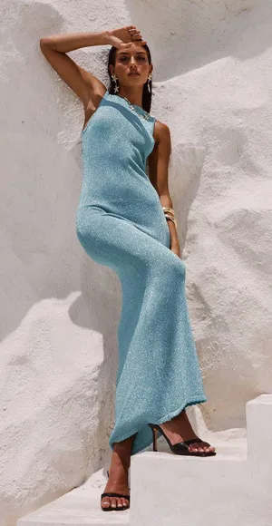 Princess Polly Tourista Maxi Dress Blue thumbnail 1