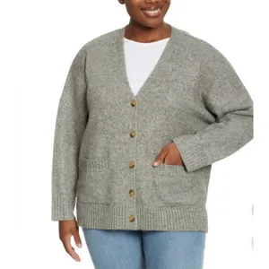 NWT ELLA MOSS Cardigan‎ Sweater XXL Green Buttons Pockets V-neck Soft Cozy Layer thumbnail 4