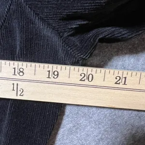 Vintage Y2K St. Johns Bay Black Corduroy Blazer Jacket Mandarin Collar Stretch M thumbnail 5