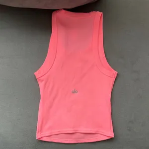 Alo Goddess Ribbed Go-To Tank Top Neon Bubblegum S thumbnail 3