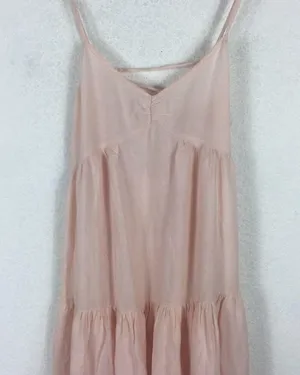 Urban Outfitters Harper Pink Tiered Lace-Up Babydoll Dress Small thumbnail 8