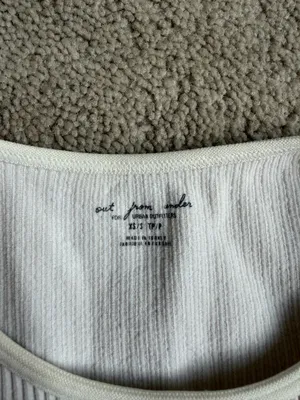 Out From Under x Urban Outfitters Cream Ribbed Tee – XS/S thumbnail 3
