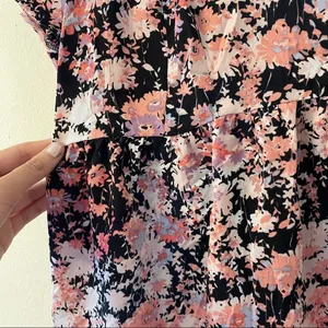 Motherhood Maternity pink floral top ruched vintage single‎ stitch women’s shirt thumbnail 4