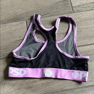 PSD Black and Pink 'Stay Rad' Sports Bra thumbnail 5