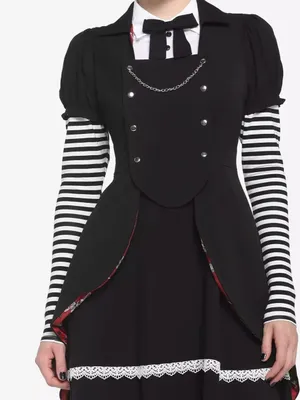 Hot Topic Black Gothic vest with tail coat thumbnail 1