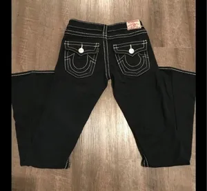 Y2K True Religion Joey Super Flare knit jeans thumbnail 3