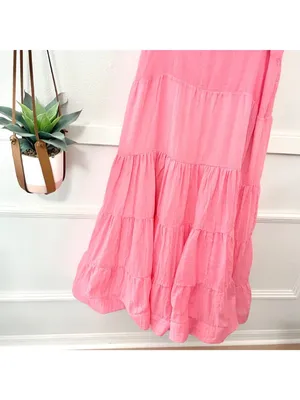 Liliana Meza Mae Skirt Maxi Size M Hot Pink thumbnail 3