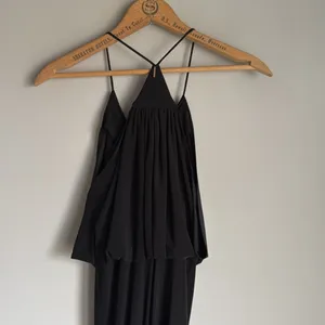 NEW MISA Los Angeles Domino Draped Mini Dress in Black XS thumbnail 12