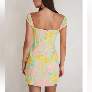 Sabo Skirt Tillie Mini Dress in Rose Fill Green Size Large US 8 thumbnail 3