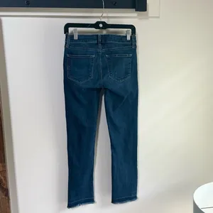 PAIGE Miki Straight Jeans In Merrick released Raw Hem Size 27 Dark Wash thumbnail 9