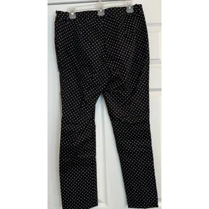 Lauren Ralph Lauren Dress Pants Women's Sz 10 Black Polka Dot Preppy Career EUC‎ thumbnail 4