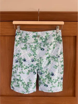 NWT Tuckernuck Light Blue Trellis Compression Biker Shorts 7.5” Women’s Small thumbnail 6