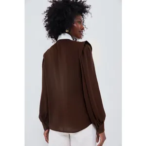 TUCKERNUCK X India Hicks Chocolate and Ivory Grove Blouse NWT Size XXXL thumbnail 4