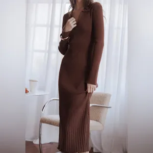 Petal & Pup Brown Makenna Knit Dress MIDI NWT Size S / M thumbnail 2