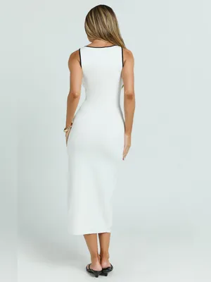 SHOWPO Gabby Sweetheart Strapped Hardware Button Front Fitted Knit Midi Dress thumbnail 5