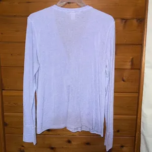 Victorias Secret Purple V neck Long Sleeve Top Large thumbnail 6