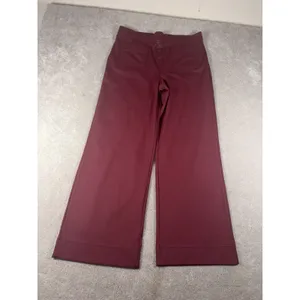 NWT Halara‎ Wide Leg Stretch Trousers Burgundy High Waist Smart Casual Size xl thumbnail 2