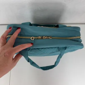 BAGSMART Large Hanging Toiletry Bag Quilted Teal Travel Cosmetic Case Organizer thumbnail 6