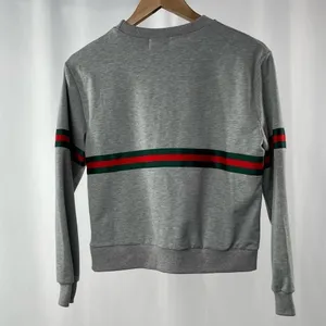 Showpo. Crew Neck Cropped‎ Stripe Pullover in Grey Size 4 thumbnail 2