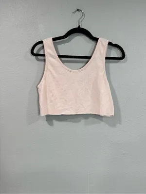 ALO Yoga Pale Pink Scoop Neck Crop Top thumbnail 2