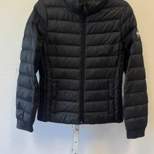 Hollister Ultimate Down Puffer Jacket Womens Medium Black Quilted Full Zip Coat thumbnail 5
