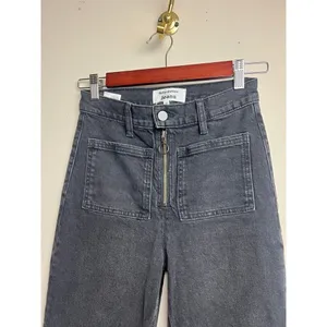 Reformation Peyton Zip Ultra High Rise Bootcut Jeans Sz. 25 thumbnail 5