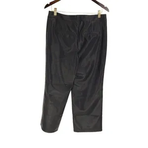 Bagatelle Womens Wide Leg Crop Mid Rise Zip Faux Leather Pants Black Size Medium thumbnail 3