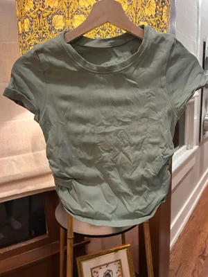 Green athletic Shirt with Rouched Sides thumbnail 7