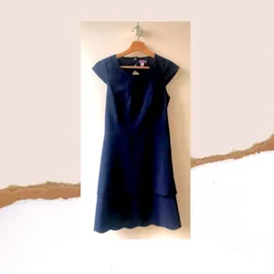 Truly Poppy Blue Cap Sleeve High‑Low Dress Size 0 Navy Cutout Cocktail XS Glam thumbnail 3